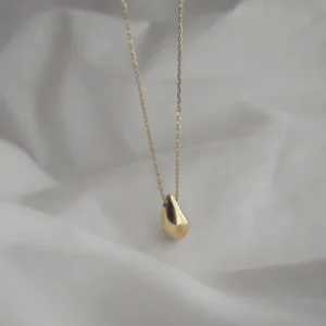 Gold/Silver Plated Pear Pendant Necklace for Women | Tear Pendant Necklaces Drop Pedant Necklace for Women Birthday Gift